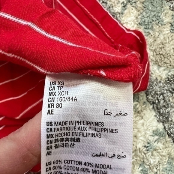 Maison Jules womens red and white stripe shift dress size XS - Picture 9 of 10